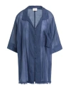 Emporio Armani Woman Shirt Midnight Blue Size 12 Cotton