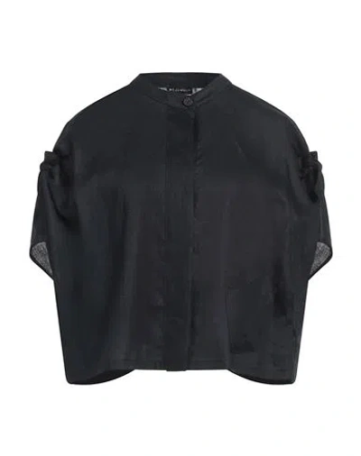 Emporio Armani Woman Shirt Midnight Blue Size 14 Linen