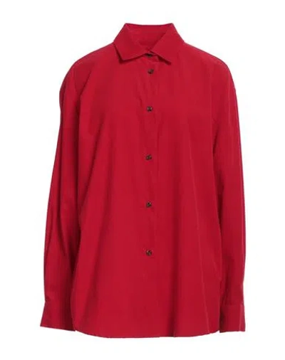 Emporio Armani Woman Shirt Red Size 12 Cotton