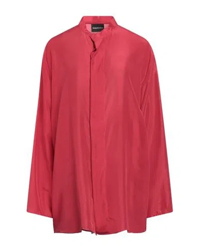Emporio Armani Woman Shirt Red Size L Silk