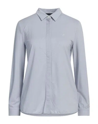 Emporio Armani Woman Shirt Sky Blue Size 2 Polyamide, Elastane