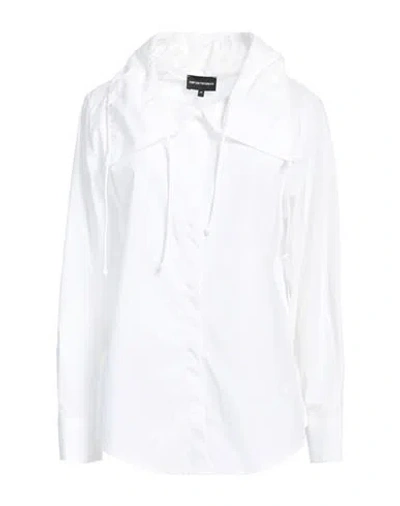 Emporio Armani Woman Shirt White Size 12 Cotton