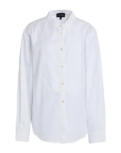 Emporio Armani Woman Shirt White Size 12 Cotton