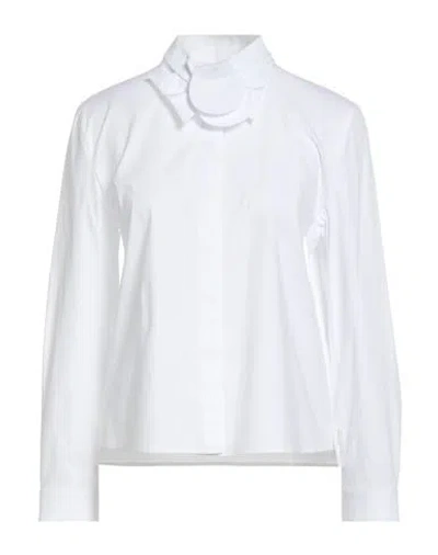 Emporio Armani Woman Shirt White Size 12 Cotton, Elastane