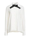 Emporio Armani Pintuck Bow Tie Button-down Shirt In White