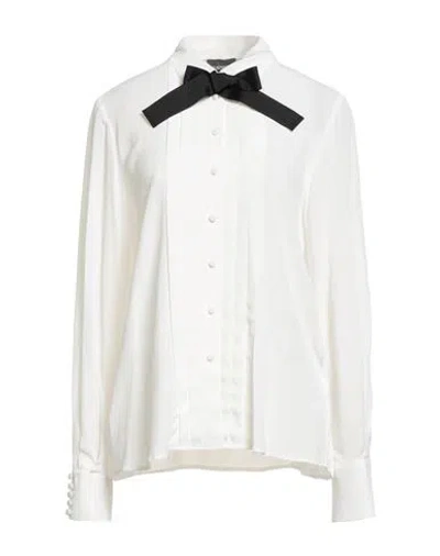 EMPORIO ARMANI EMPORIO ARMANI WOMAN SHIRT WHITE SIZE 14 VISCOSE