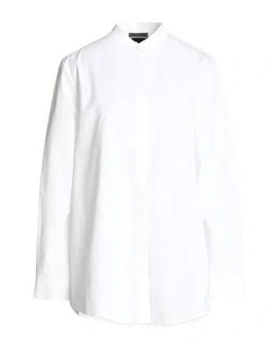 Emporio Armani Woman Shirt White Size 16 Cotton
