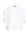 Emporio Armani Woman Shirt White Size 16 Linen In White