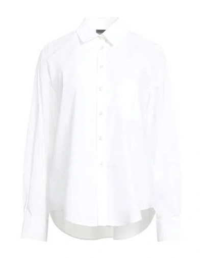 Emporio Armani Woman Shirt White Size 8 Cotton