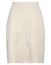 Emporio Armani Woman Shorts & Bermuda Shorts Beige Size 10 Lyocell, Linen In Beige