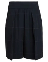 Emporio Armani Woman Shorts & Bermuda Shorts Midnight Blue Size 6 Acetate, Viscose In Blue