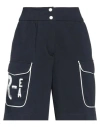 Emporio Armani Woman Shorts & Bermuda Shorts Midnight Blue Size 6 Cotton In Blue