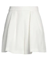 Emporio Armani Pleated Twill Shorts In White
