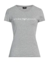 Emporio Armani Woman Undershirt Light Grey Size L Cotton, Elastane