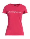 Emporio Armani Woman Undershirt Magenta Size S Cotton, Elastane