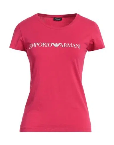 Emporio Armani Woman Undershirt Magenta Size S Cotton, Elastane In Magenta