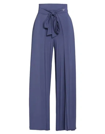 Emporio Armani Woman Sleepwear Slate Blue Size L Viscose, Elastane In Blue