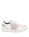 Emporio Armani Woman Sneakers Antique Rose Size 7.5 Soft Leather, Textile Fibers In Pink