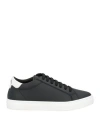 Emporio Armani Woman Sneakers Black Size 7.5 Leather In Black