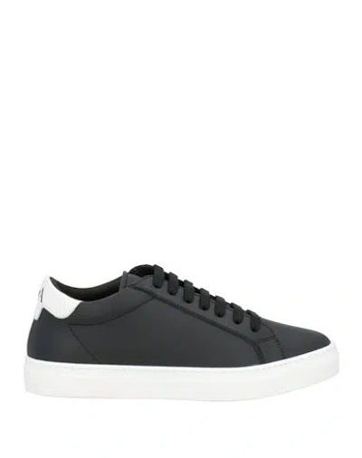 Emporio Armani Woman Sneakers Black Size 7.5 Calfskin