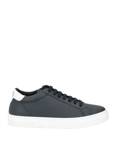 Emporio Armani Woman Sneakers Black Size 7.5 Leather In Multi