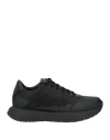 Emporio Armani Woman Sneakers Black Size 7.5 Polyester In Black