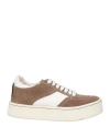 Emporio Armani Woman Sneakers Dove Grey Size 7 Leather
