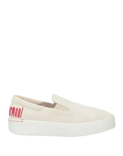 Emporio Armani Woman Sneakers Light Grey Size 7.5 Calfskin In Gray