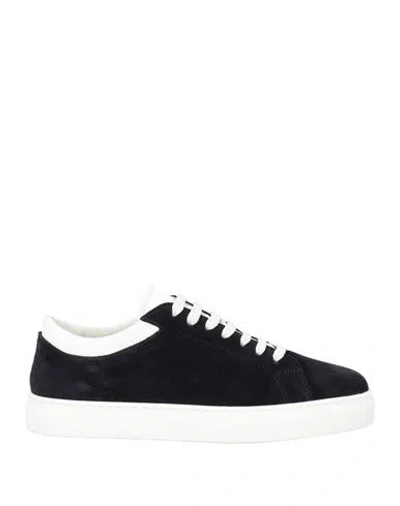 Emporio Armani Woman Sneakers Midnight Blue Size 7.5 Calfskin