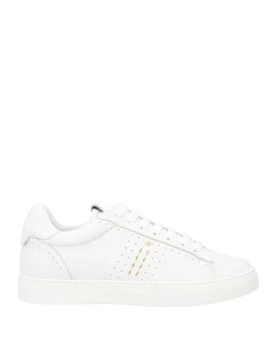 Emporio Armani Woman Sneakers Off White Size 6.5 Ovine Leather, Cow Leather, Tpr - Thermoplastic Rub