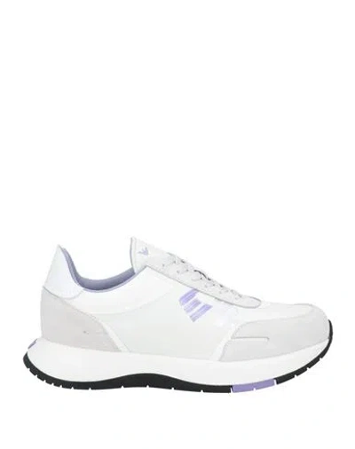Emporio Armani Woman Sneakers Off White Size 7.5 Textile Fibers, Leather