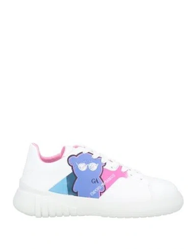 Emporio Armani Woman Sneakers White Size 5.5 Calfskin