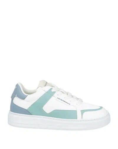 Emporio Armani Woman Sneakers White Size 5.5 Cow Leather