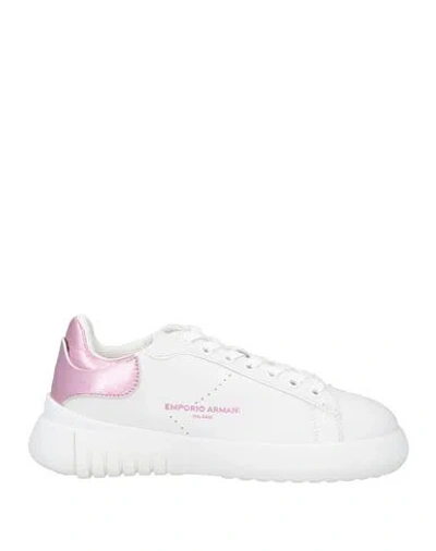 Emporio Armani Woman Sneakers White Size 5.5 Leather