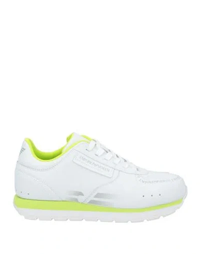Emporio Armani Woman Sneakers White Size 5.5 Leather