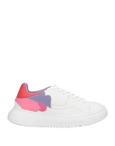 Emporio Armani Woman Sneakers White Size 5.5 Leather