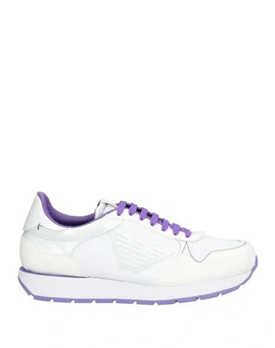 Emporio Armani Woman Sneakers White Size 7.5 Textile Fibers
