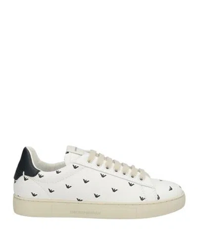 Emporio Armani Woman Sneakers White Size 6.5 Leather
