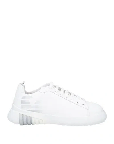 Emporio Armani Woman Sneakers White Size 7 Leather