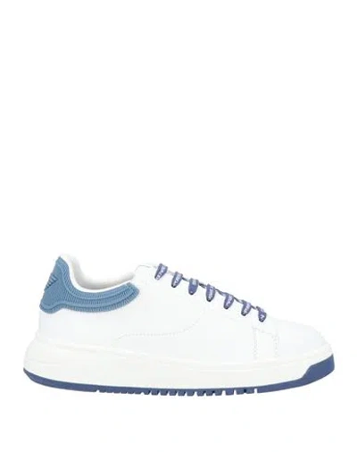 Emporio Armani Woman Sneakers White Size 7.5 Cow Leather
