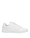 Emporio Armani Woman Sneakers White Size 7.5 Leather In White