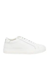 Emporio Armani Woman Sneakers White Size 7.5 Leather In Multi