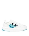Emporio Armani Woman Sneakers White Size 7.5 Leather, Synthetisches Material, Textile Fibers In White
