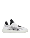 Emporio Armani Woman Sneakers White Size 9.5 Polyester, Elastane, Thermoplastic Polyurethane