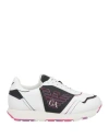 Emporio Armani Woman Sneakers White Size 7.5 Soft Leather, Textile Fibers In White