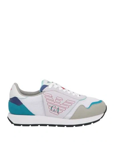 Emporio Armani Woman Sneakers White Size 7.5 Textile Fibers
