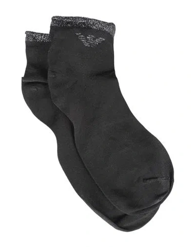 Emporio Armani Woman Socks & Hosiery Black Size Onesize Viscose, Polyamide, Cotton, Elastane, Polyes