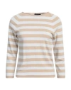 Emporio Armani Woman Sweater Beige Size L Viscose, Polyester In Beige