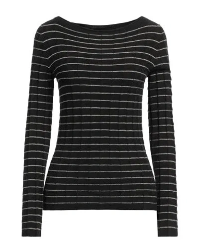 Emporio Armani Woman Sweater Black Size 14 Polyamide, Viscose, Cashmere