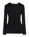 EMPORIO ARMANI EMPORIO ARMANI WOMAN SWEATER BLACK SIZE L POLYAMIDE, VISCOSE, CASHMERE